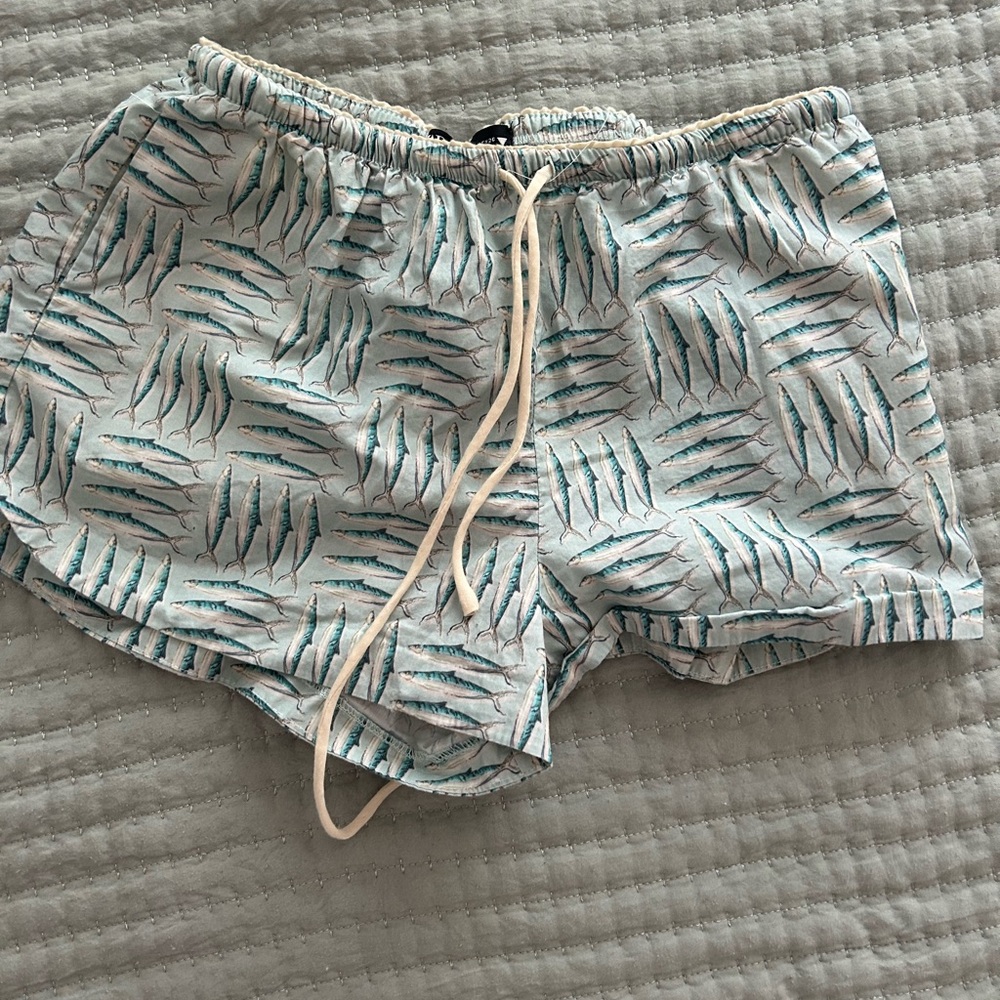 Zara White and Green Patterned beach wear set